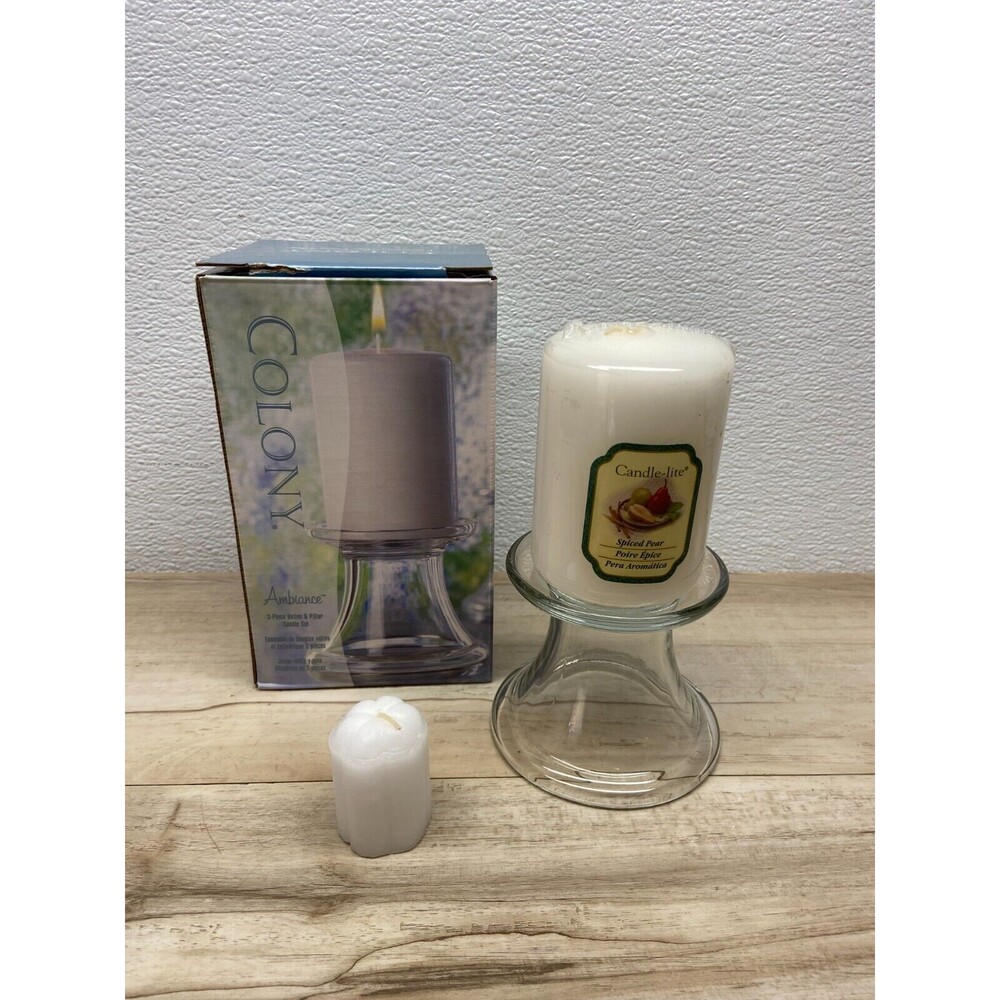Colony Ambiance 3 Piece Votive & Pillar Canle Set
